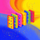 Colorful dominos illustration