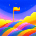 Colorful flag illustration
